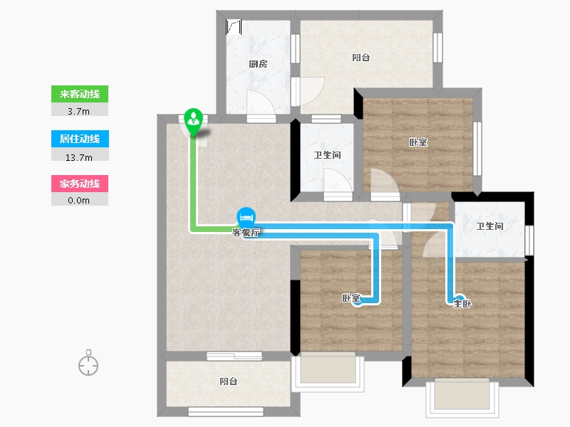 四川省-达州市-乐基优悦广场-106.76-户型库-动静线