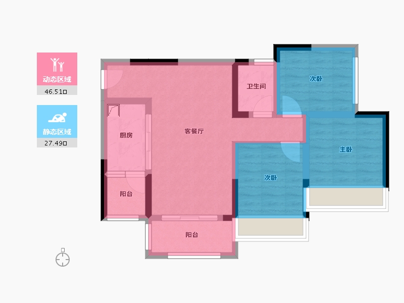 四川省-达州市-乐基优悦广场-97.55-户型库-动静分区