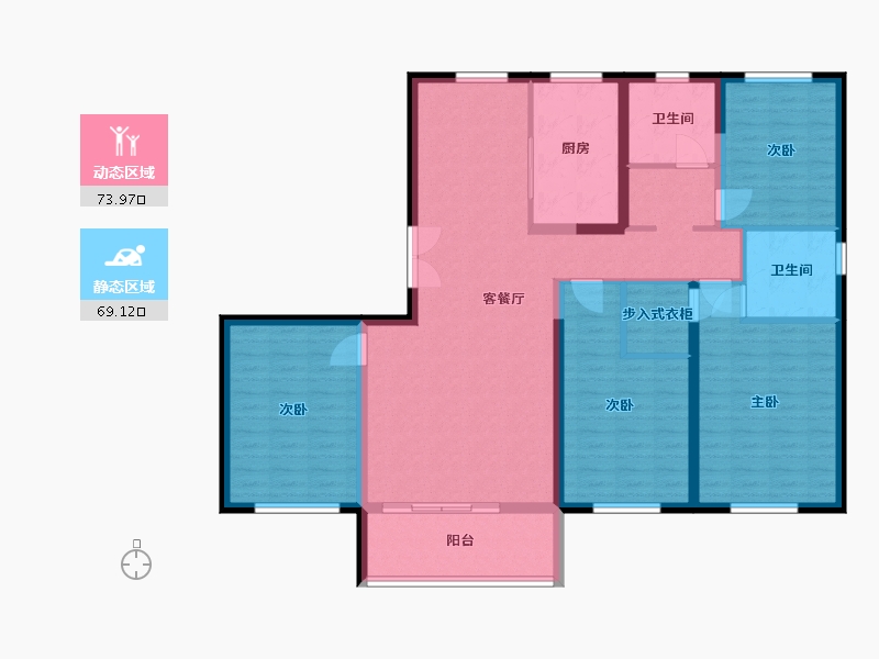 江苏省-连云港市-孔望尚府-129.00-户型库-动静分区