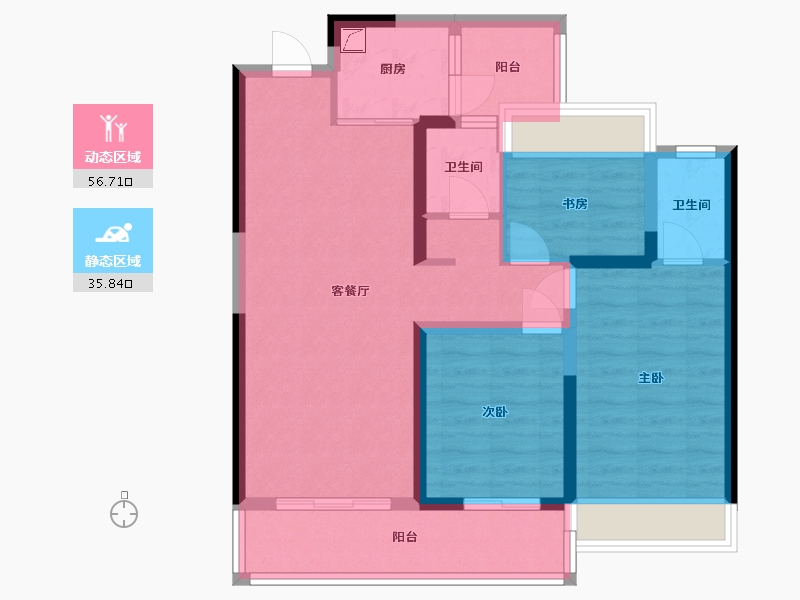 湖北省-十堰市-国瑞中心-101.00-户型库-动静分区