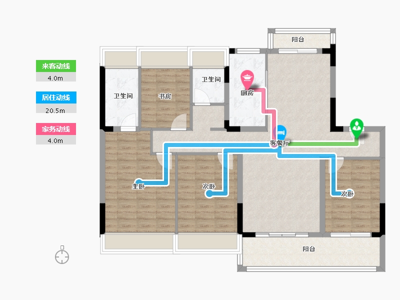 江苏省-苏州市-樾府-115.00-户型库-动静线