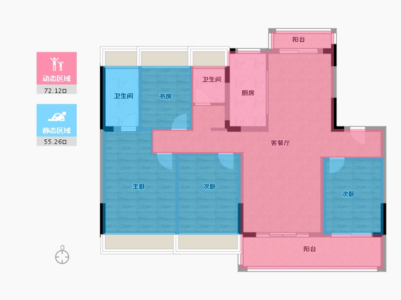 江苏省-苏州市-樾府-115.00-户型库-动静分区