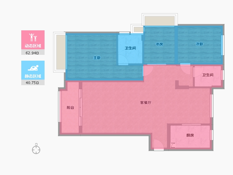 安徽省-蚌埠市-新威龙门悦府-103.11-户型库-动静分区