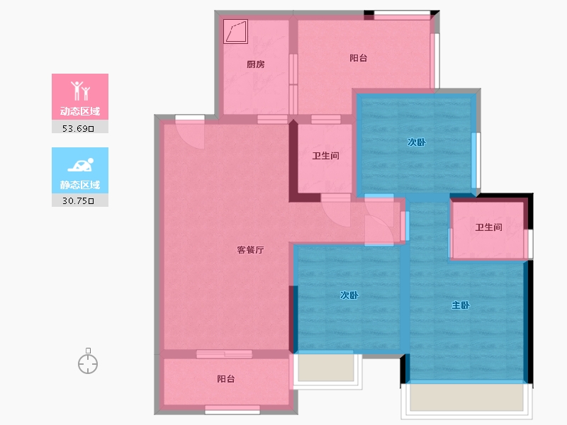 四川省-达州市-乐基优悦广场-107.47-户型库-动静分区