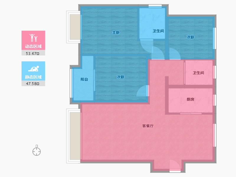 山东省-德州市-东海万和城-91.00-户型库-动静分区