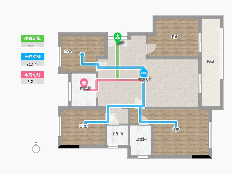 浙江省-湖州市-龙悦江南-111.02-户型库-动静线