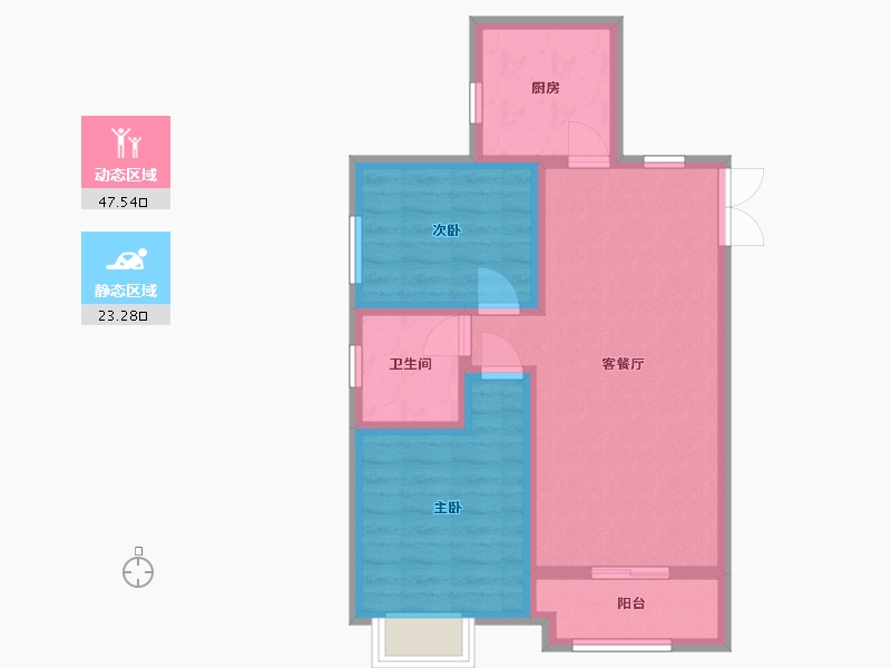 黑龙江省-哈尔滨市-恒大时代广场-22.00-户型库-动静分区