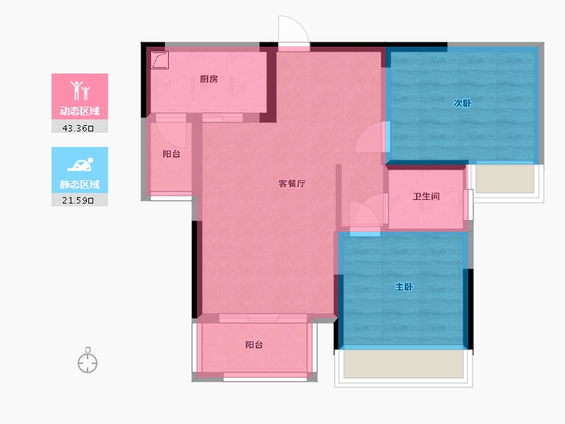 四川省-达州市-乐基优悦广场-70.42-户型库-动静分区