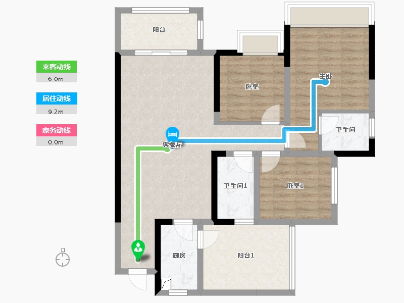 四川省-达州市-乐基优悦广场-128.72-户型库-动静线