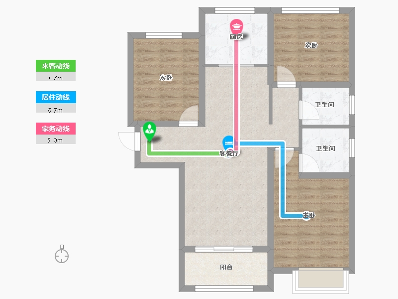 陕西省-西安市-旺家温泉-95.00-户型库-动静线