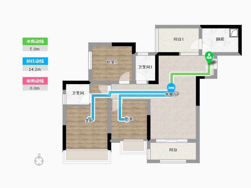 四川省-达州市-乐基优悦广场-106.01-户型库-动静线