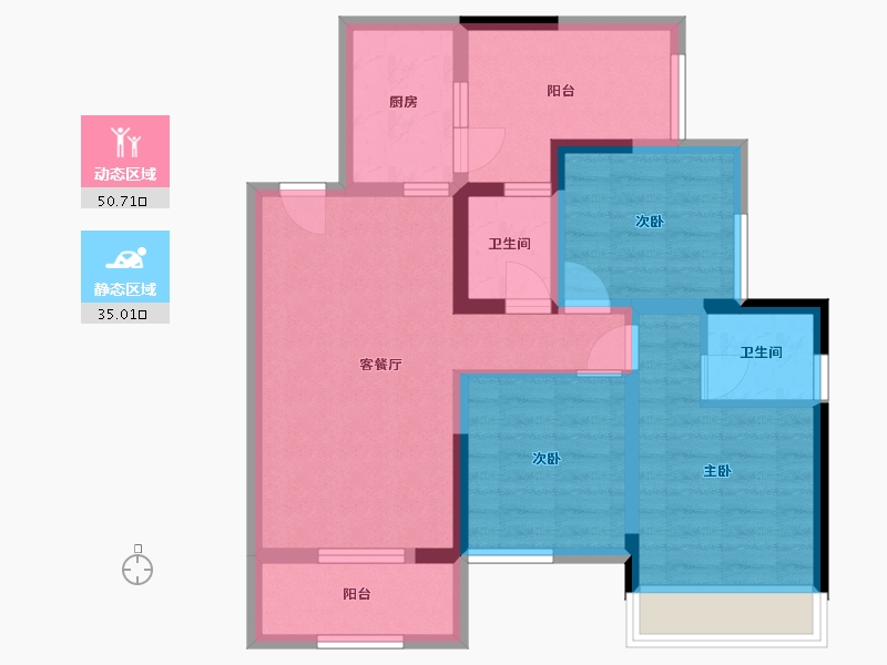 四川省-达州市-乐基优悦广场-107.47-户型库-动静分区