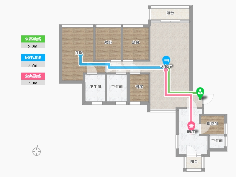 香港特别行政区-沙田区-逸龙湾8-80.00-户型库-动静线