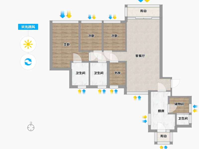 香港特别行政区-沙田区-逸龙湾8-80.00-户型库-采光通风