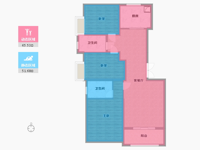 湖北省-武汉市-保利大都会-105.00-户型库-动静分区