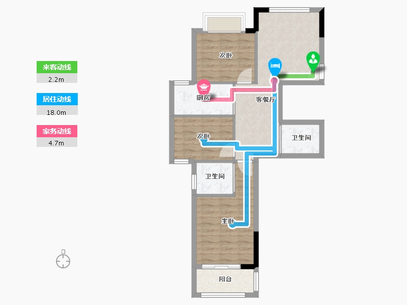 福建省-南平市-东方明珠-87.00-户型库-动静线