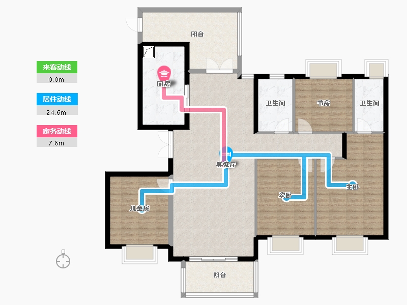 江苏省-无锡市-融创逸墅-125.00-户型库-动静线