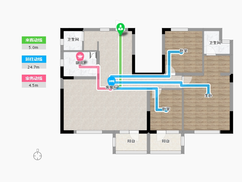 安徽省-滁州市-中都院子-120.00-户型库-动静线