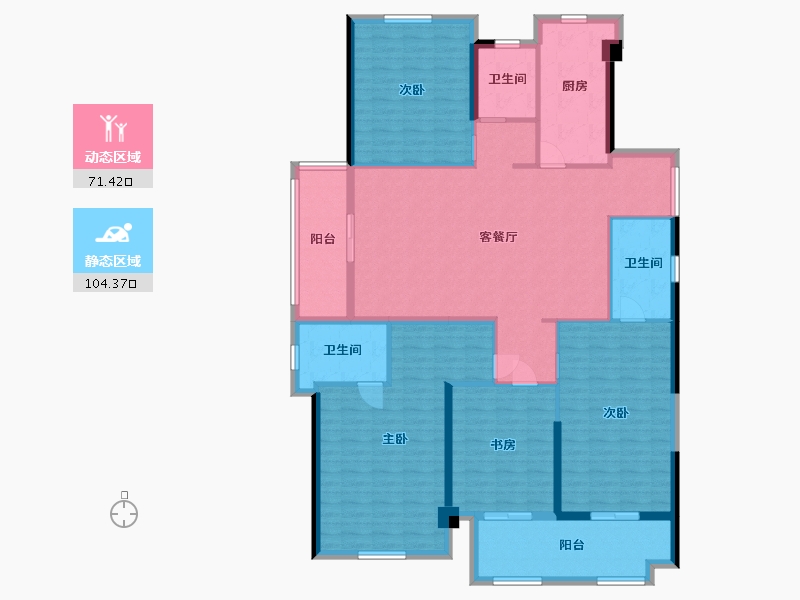 福建省-福州市-凯景又一城-160.00-户型库-动静分区