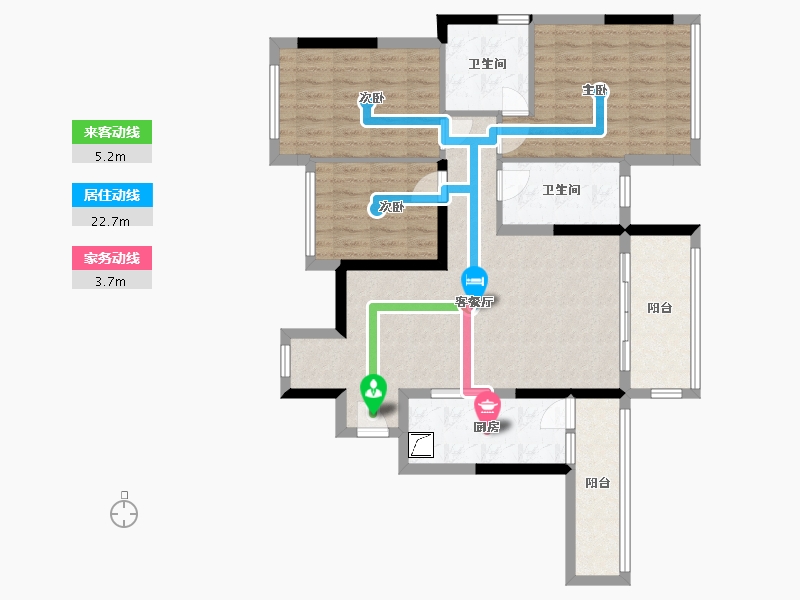 贵州省-贵阳市-四季贵州椿樘府-96.00-户型库-动静线