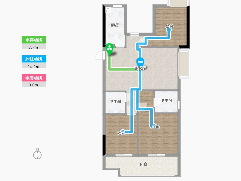 福建省-福州市-乌山九巷-89.00-户型库-动静线