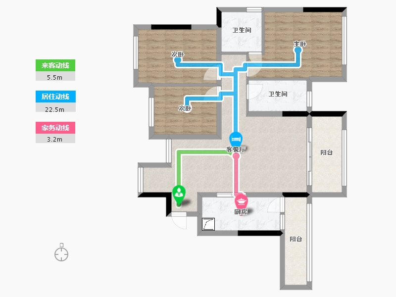 贵州省-贵阳市-四季贵州椿樘府-96.00-户型库-动静线