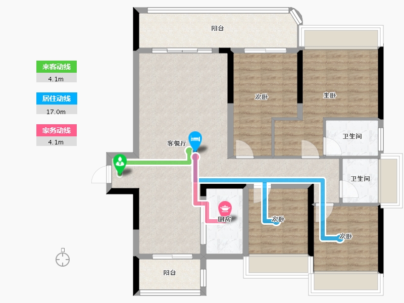 陕西省-汉中市-锦湖城市之星-110.00-户型库-动静线