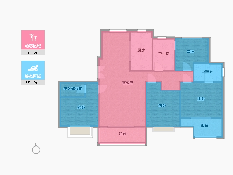 浙江省-宁波市-漫悦湾-102.00-户型库-动静分区