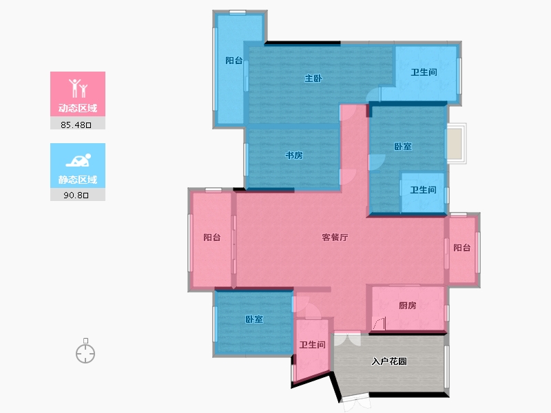 湖南省-永州市-宁远潇湘.山水城-178.90-户型库-动静分区