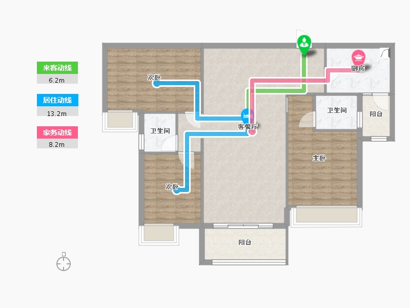 广东省-惠州市-博景湾-110.00-户型库-动静线