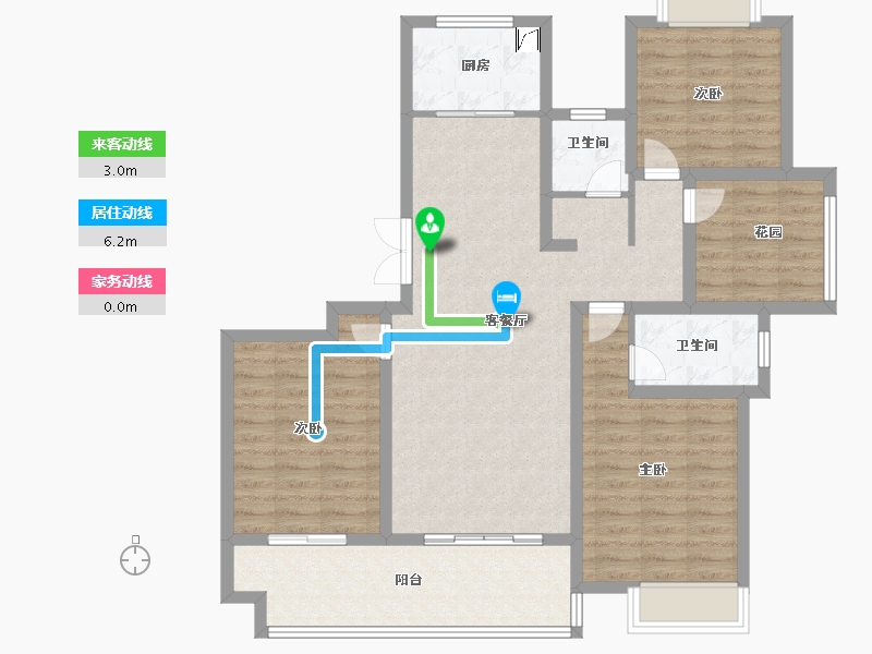 江苏省-常州市-梧桐香郡-105.00-户型库-动静线