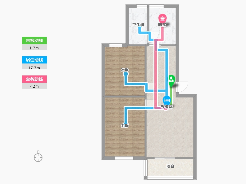 四川省-成都市-槐树苑A区-68.00-户型库-动静线