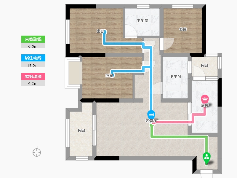 重庆-重庆市-融创文旅城-85.21-户型库-动静线