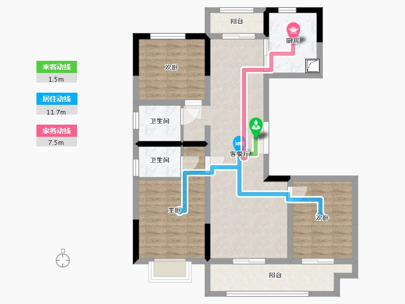 河南省-郑州市-住友-122.00-户型库-动静线