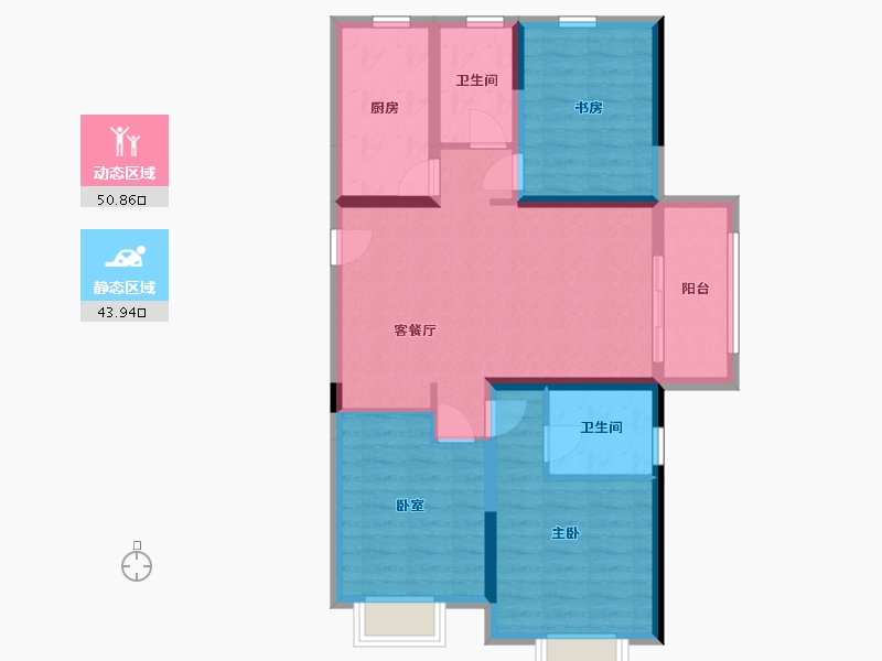 江苏省-徐州市-卢卡庄园-110.00-户型库-动静分区