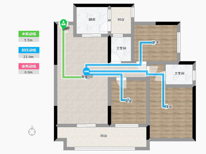 湖北省-恩施土家族苗族自治州-金源国际-125.33-户型库-动静线