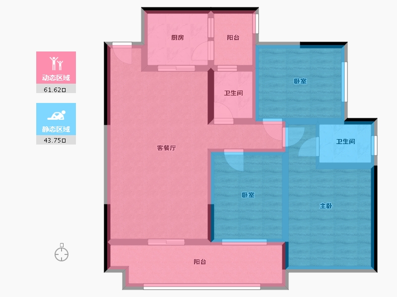 湖北省-恩施土家族苗族自治州-金源国际-125.33-户型库-动静分区