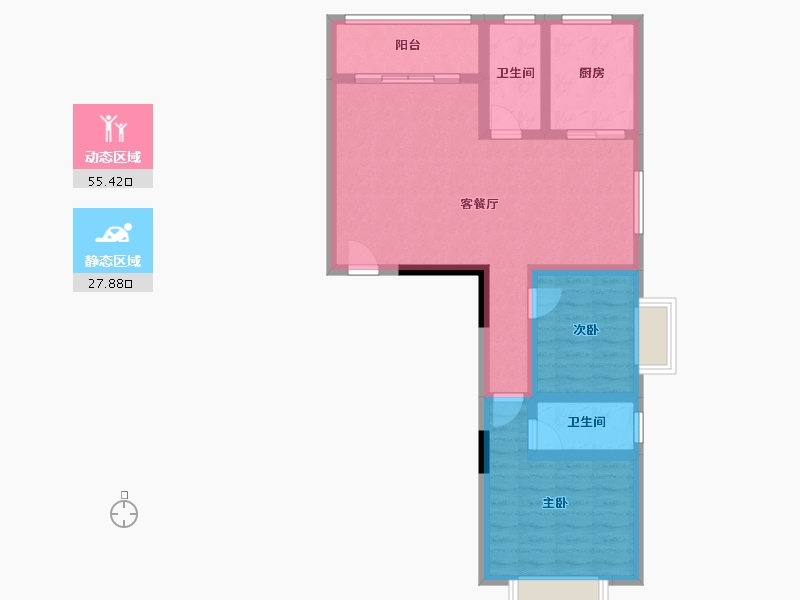 广东省-揭阳市-景泓园-86.00-户型库-动静分区