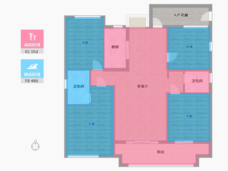 江西省-上饶市-龙都尚品-115.00-户型库-动静分区