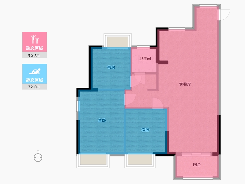 江苏省-南通市-启东健康城-74.25-户型库-动静分区