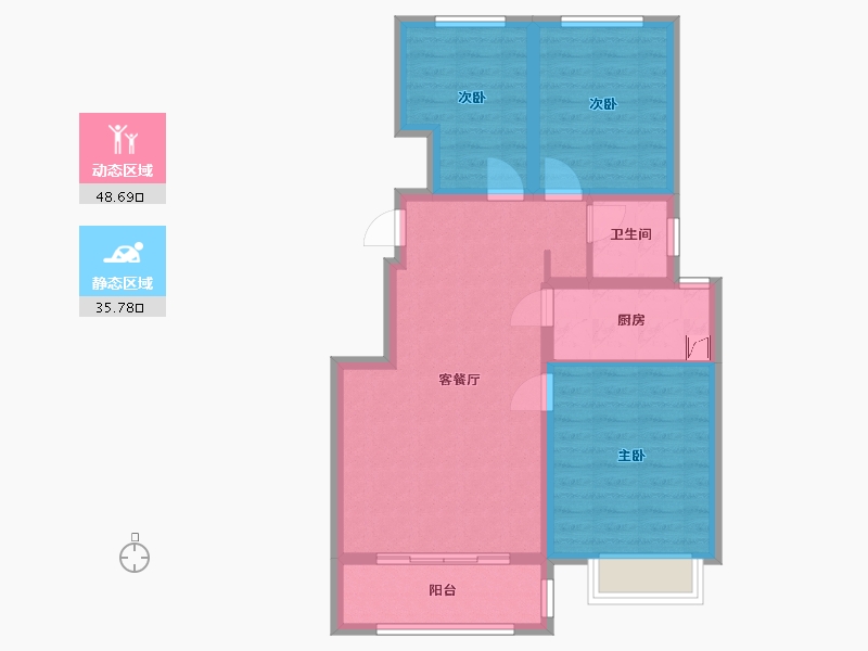 河北省-唐山市-安联江山樾-78.00-户型库-动静分区