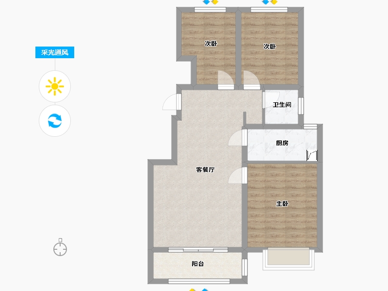 河北省-唐山市-安联江山樾-78.00-户型库-采光通风