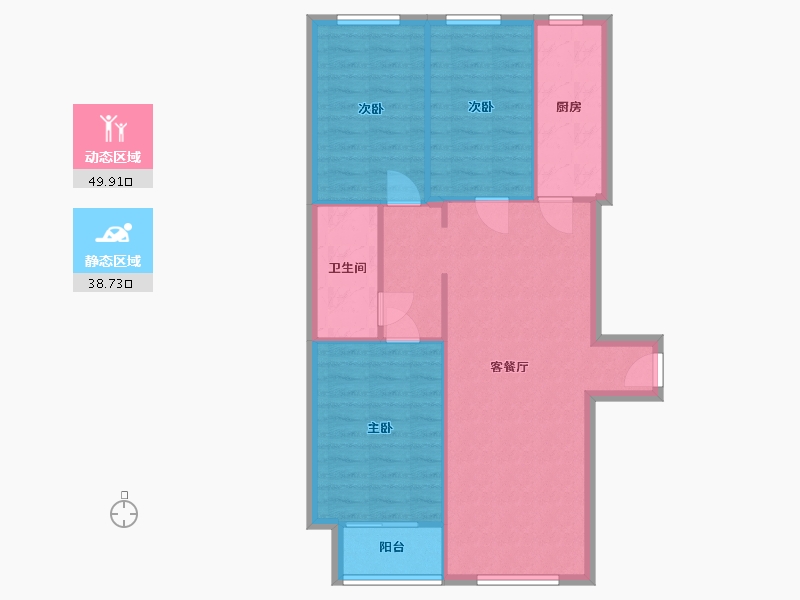 北京-北京市-天安门-103.00-户型库-动静分区