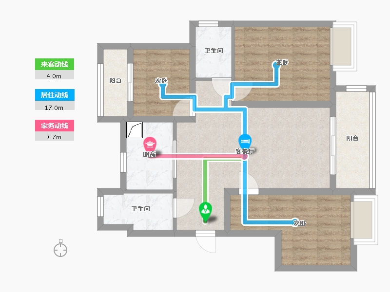 浙江省-宁波市-荣安春和景明-89.00-户型库-动静线