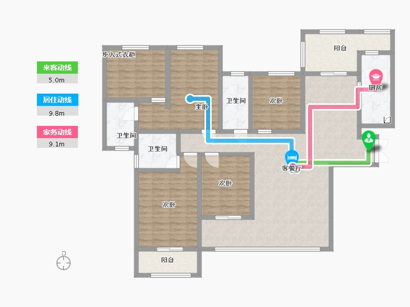 贵州省-毕节市-燕山壹号-172.00-户型库-动静线