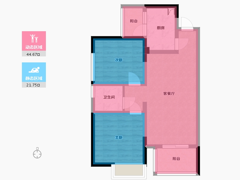 四川省-成都市-和成峰景道5号-75.00-户型库-动静分区