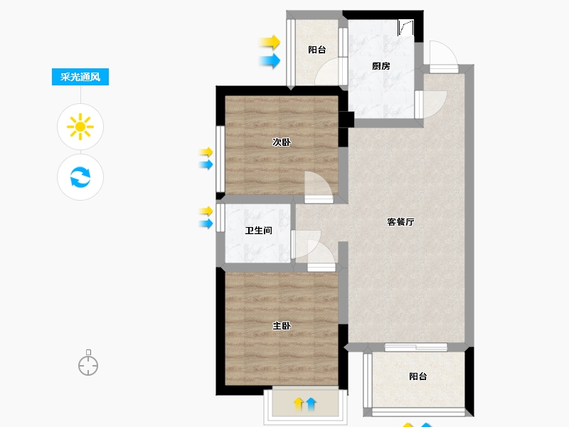 四川省-成都市-和成峰景道5号-75.00-户型库-采光通风