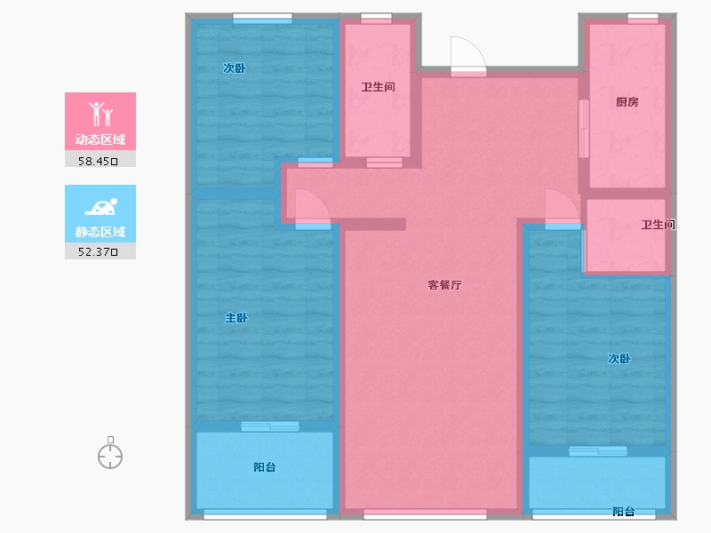 山东省-潍坊市-万家花园-98.00-户型库-动静分区