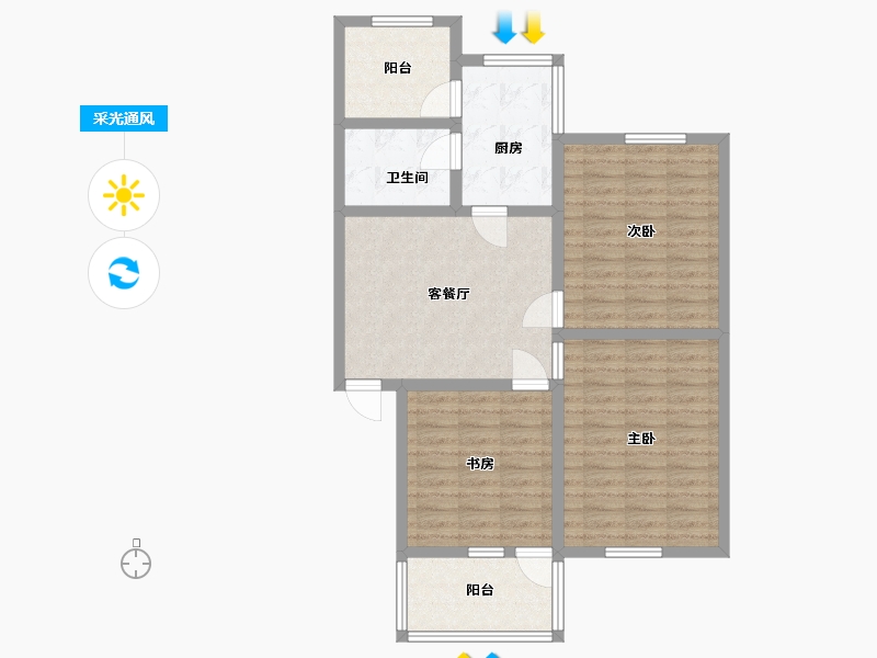 四川省-达州市-川东警苑-87.20-户型库-采光通风