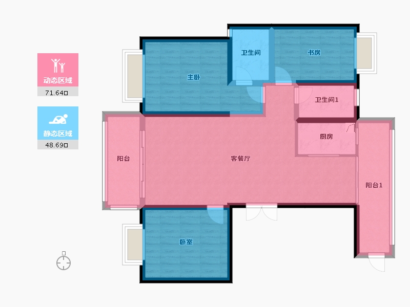 河南省-驻马店市-泌阳中泓尚城-125.00-户型库-动静分区